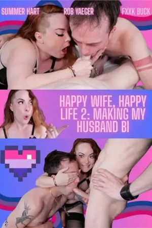 Happy Wife Happy Life 2 Bisexual Porn – Hot bi threesome with 2 guys & a busty girl in wild anal, oral action. Forced cock sucking & kissing.